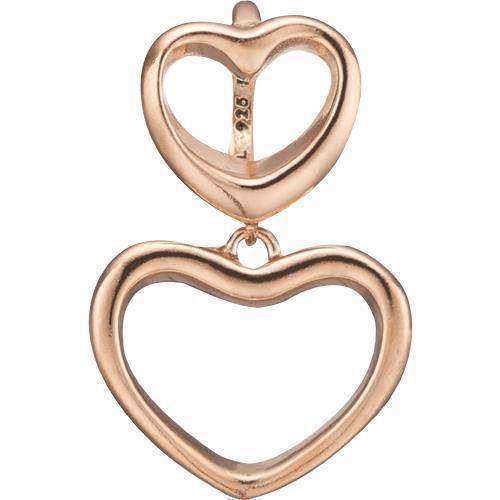 Christina rosa forgyldt sølv Open Love Dobbelt open hjerte hænger, model 610-R62 køb det billigst hos Guldsmykket.dk her